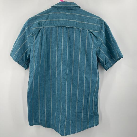 ROYAL ROBBINS Shirt Size Medium Button Down NWT Vista Travel Vacation S/S Blue - Picture 2 of 15